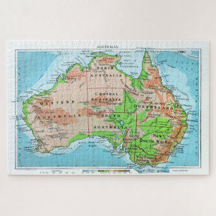 Puzzle Australie du Vieux. Une carte restaurée.