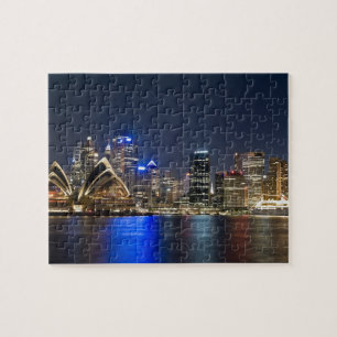 Puzzle Australie, Sydney. Skyline avec l'Opéra vu