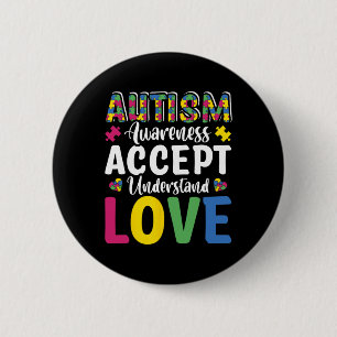 Puzzle Autism Awareness Accept Understand Love Dis 2 Inch Round Button