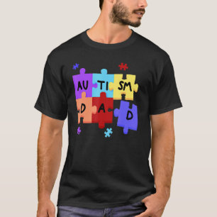 Puzzle Autism Piece Awareness Autism Support Dad M T-Shirt