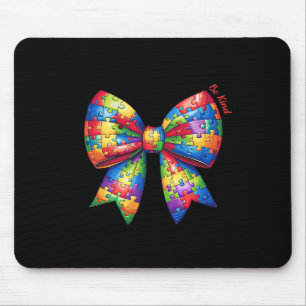 Puzzle Autism Ribbon Coquette Bow Be Kind Autism M Mouse Pad