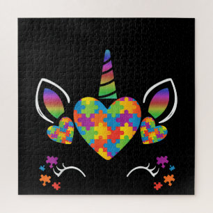 Puzzle Autiste Cute Unicorn Sensibilisation sur l'autis