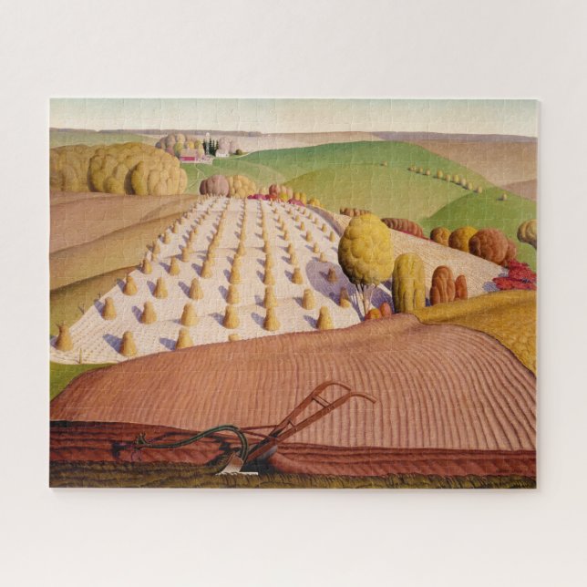 Puzzle Automne à souffler par Grant Wood (Horizontal)