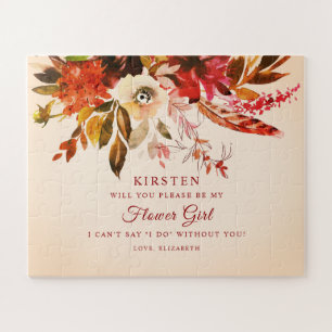Puzzle Automne Floral Blushed Ivory Be My Flower Girl
