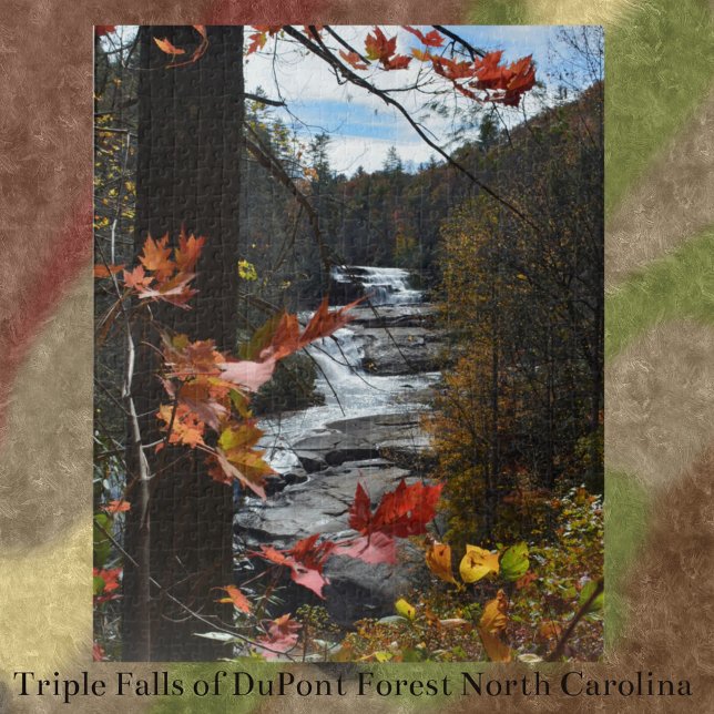 Puzzle Automne photo de la cascade de Caroline du Nord (Créateur téléchargé)