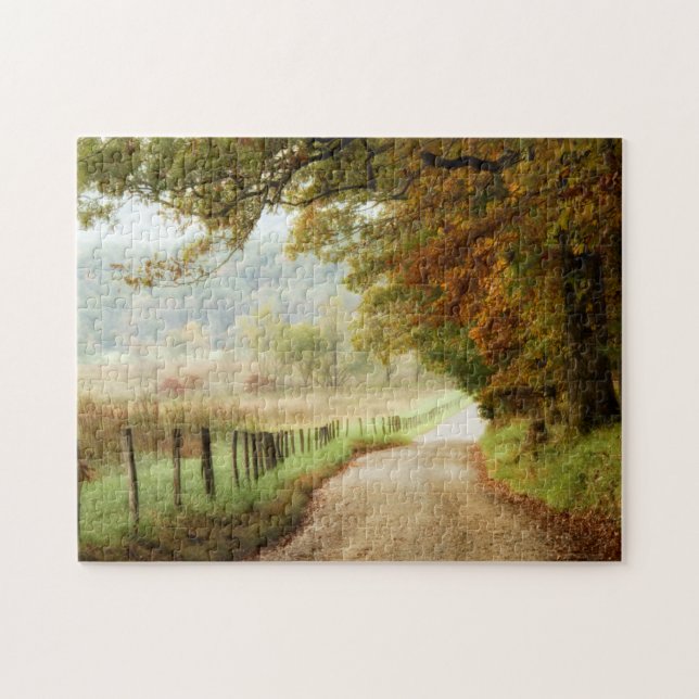 Puzzle Automne sur une route de campagne (Horizontal)