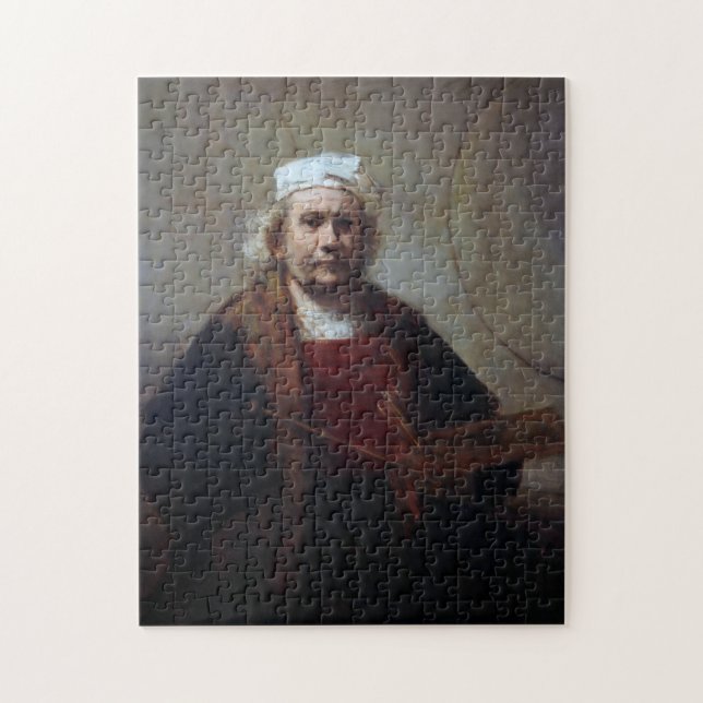 Puzzle Autoportrait à deux cercles, Rembrandt (Vertical)