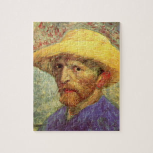 Puzzle Autoportrait de Vincent van Gogh au chapeau de pai