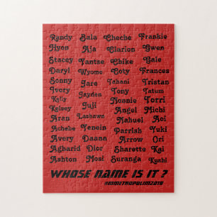 Puzzle avec des noms pour Homme & Femme