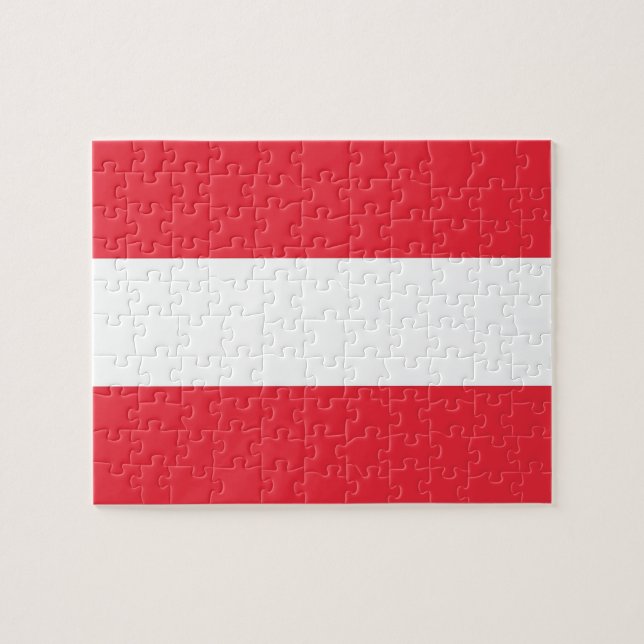 Puzzle avec Drapeau d'Autriche (Horizontal)