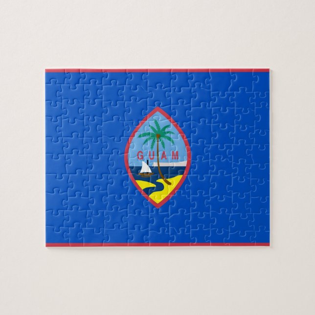 Puzzle avec drapeau de Guam (Horizontal)