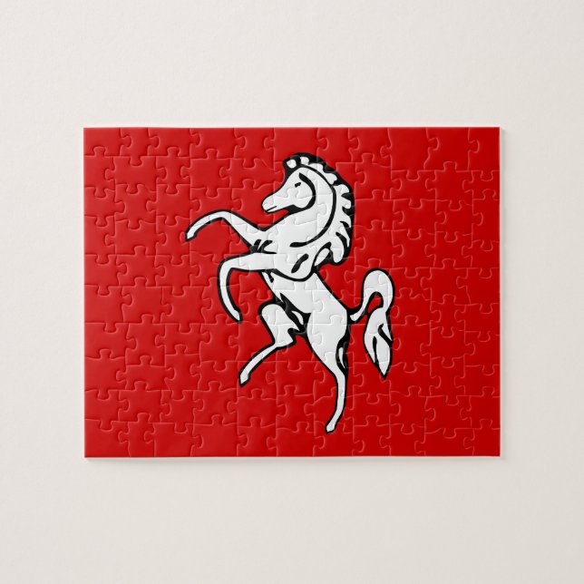 Puzzle avec Drapeau de Kent, Angleterre (Horizontal)
