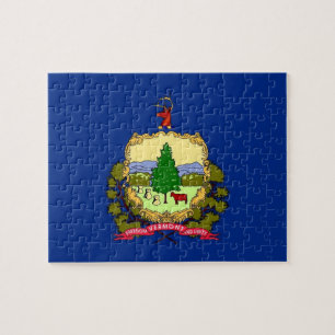 Puzzle avec drapeau de l'État du Vermont