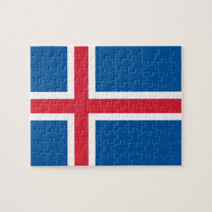 Puzzle avec drapeau d'Islande