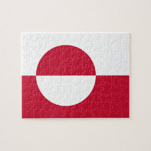 Puzzle avec drapeau du Groenland