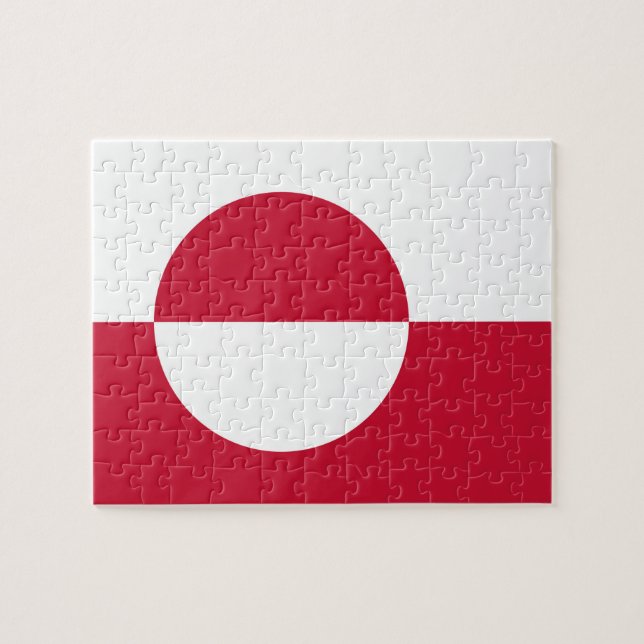 Puzzle avec drapeau du Groenland (Horizontal)