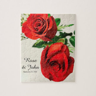 Puzzle avec la belle photo des roses rouges