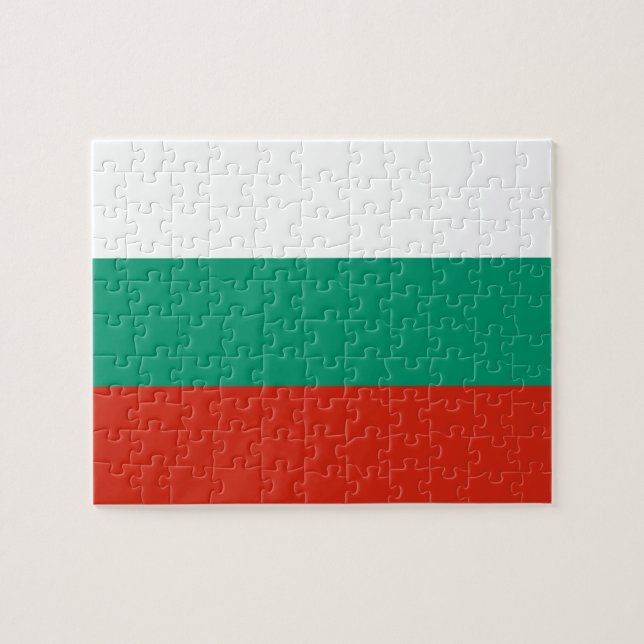 Puzzle avec le drapeau de la Bulgarie (Horizontal)