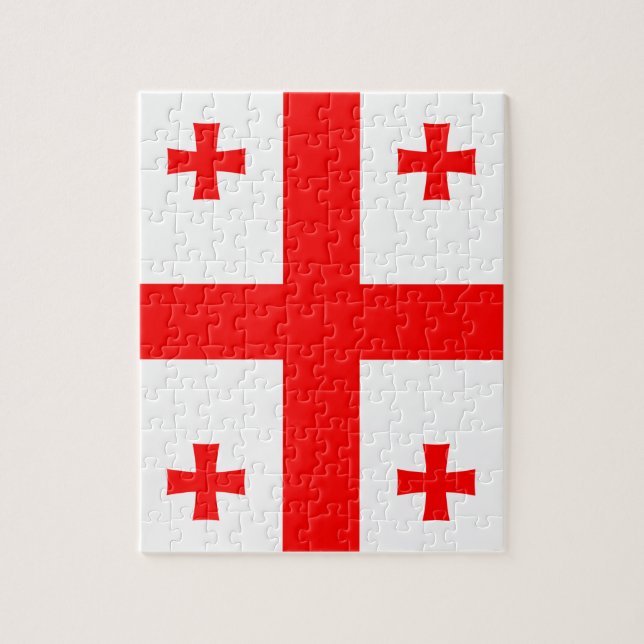 Puzzle avec le drapeau de la Géorgie (Vertical)