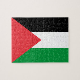 Puzzle avec le drapeau de la Palestine