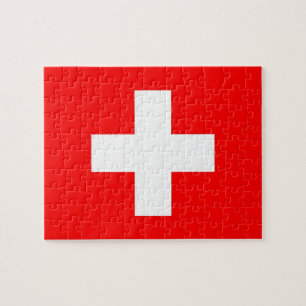 Puzzle avec le drapeau de la Suisse