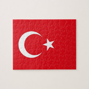 Puzzle avec le drapeau de la Turquie