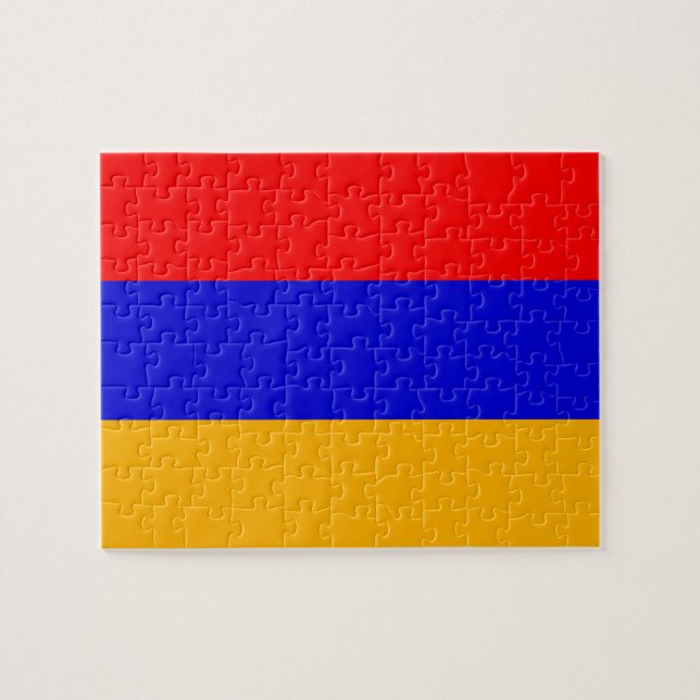 Puzzle avec le drapeau de l'Arménie (Horizontal)