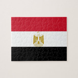 Puzzle avec le drapeau de l'Egypte