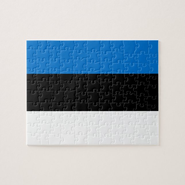 Puzzle avec le drapeau de l'Estonie (Horizontal)
