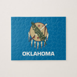 Puzzle avec le drapeau de l'état de l'Oklahoma