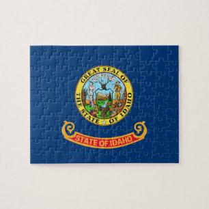 Puzzle avec le drapeau de l'État d'Idaho
