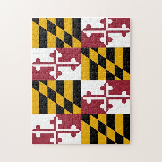 Puzzle avec le drapeau de l'État du Maryland (Vertical)