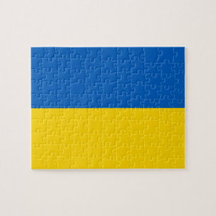 Puzzle avec le drapeau de l'Ukraine