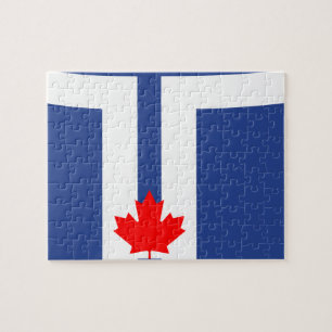 Puzzle avec le drapeau de Toronto, Ontario