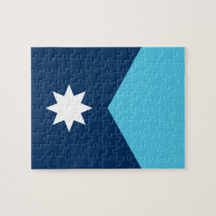 Puzzle avec le drapeau du Minnesota, États-Unis