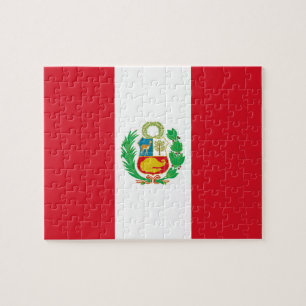 Puzzle avec le drapeau du Pérou