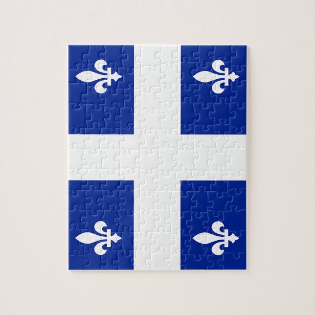 Puzzle avec le drapeau du Québec, Canada (Vertical)