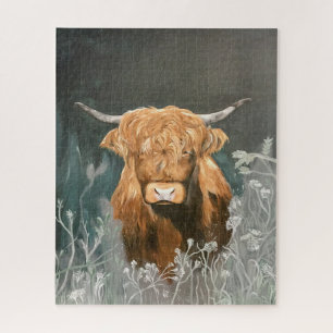 Puzzle avec l'empreinte de l'art de la vache des m