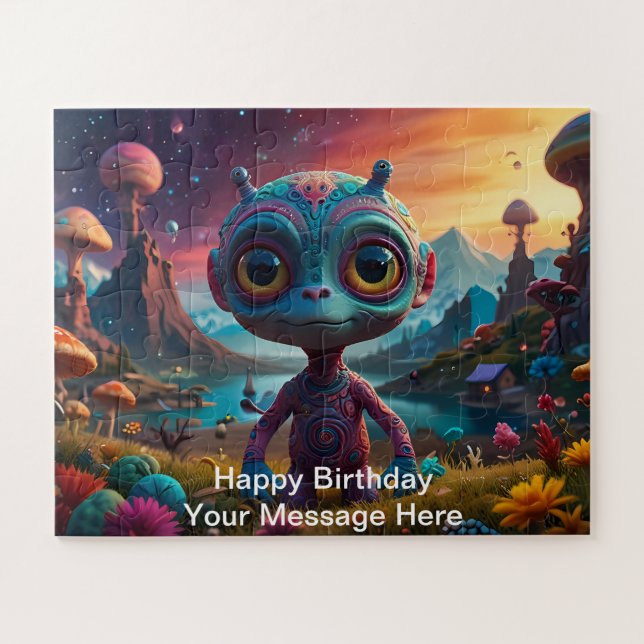 Puzzle Aventure Alien dans une forêt de champignons Imagi (Horizontal)