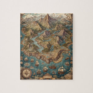 Puzzle Aventure Carte vintage