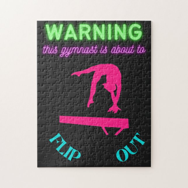 Puzzle Avertissement Cette Gymnaste Est Sur Le Point De S (Vertical)