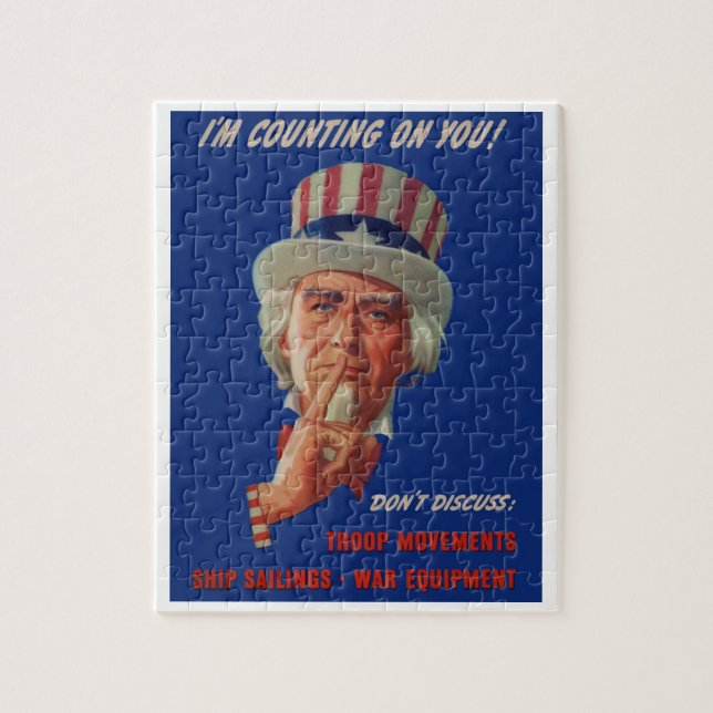 Puzzle Avertissement des années 1940 de l'oncle Sam (Vertical)