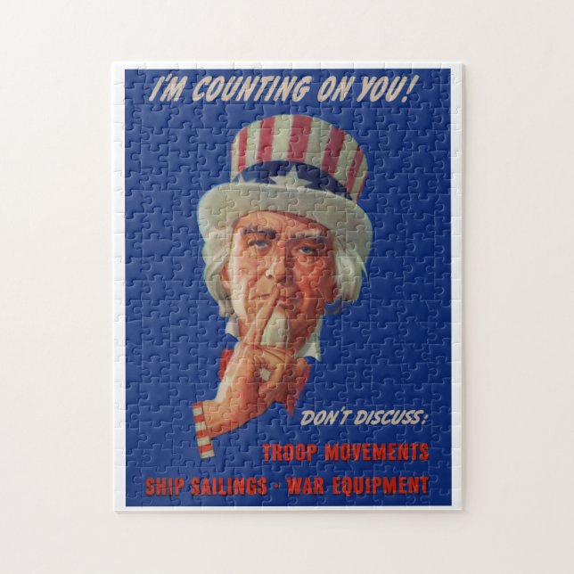 Puzzle Avertissement des années 1940 de l'oncle Sam (Vertical)