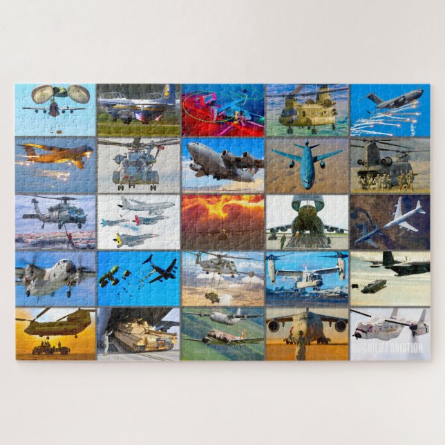 PUZZLE AVIATION AÉRIENNE AMÉRICAINE "MONTAGE" (Horizontal)