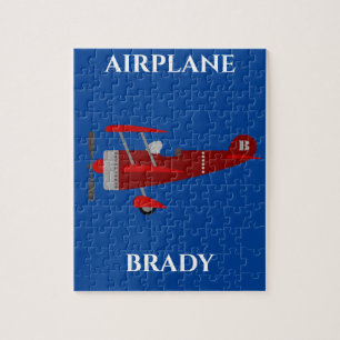 Puzzle avion avec nom personnalisé.