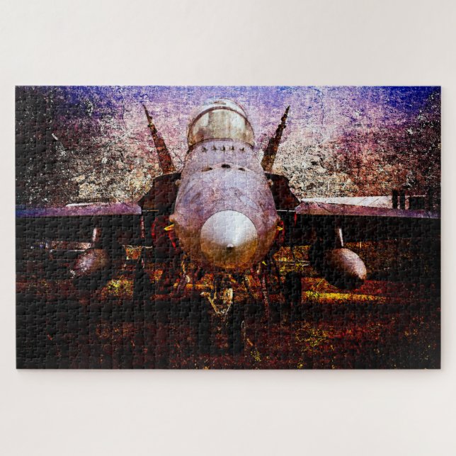 Puzzle Avion de combat militaire (Horizontal)