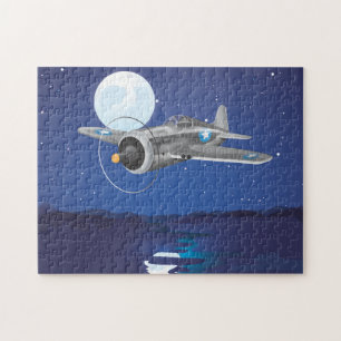 Puzzle Avion de combat vintage