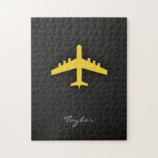 Puzzle Avion jaune orange