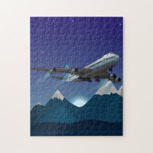 Puzzle Avion. Jumbo jet.