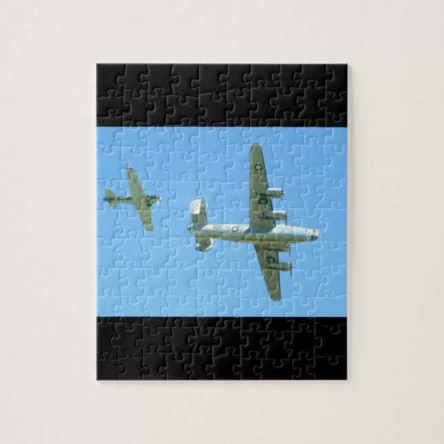 Puzzle . Avions aériens du _WWII B24 et T6 (Vertical)